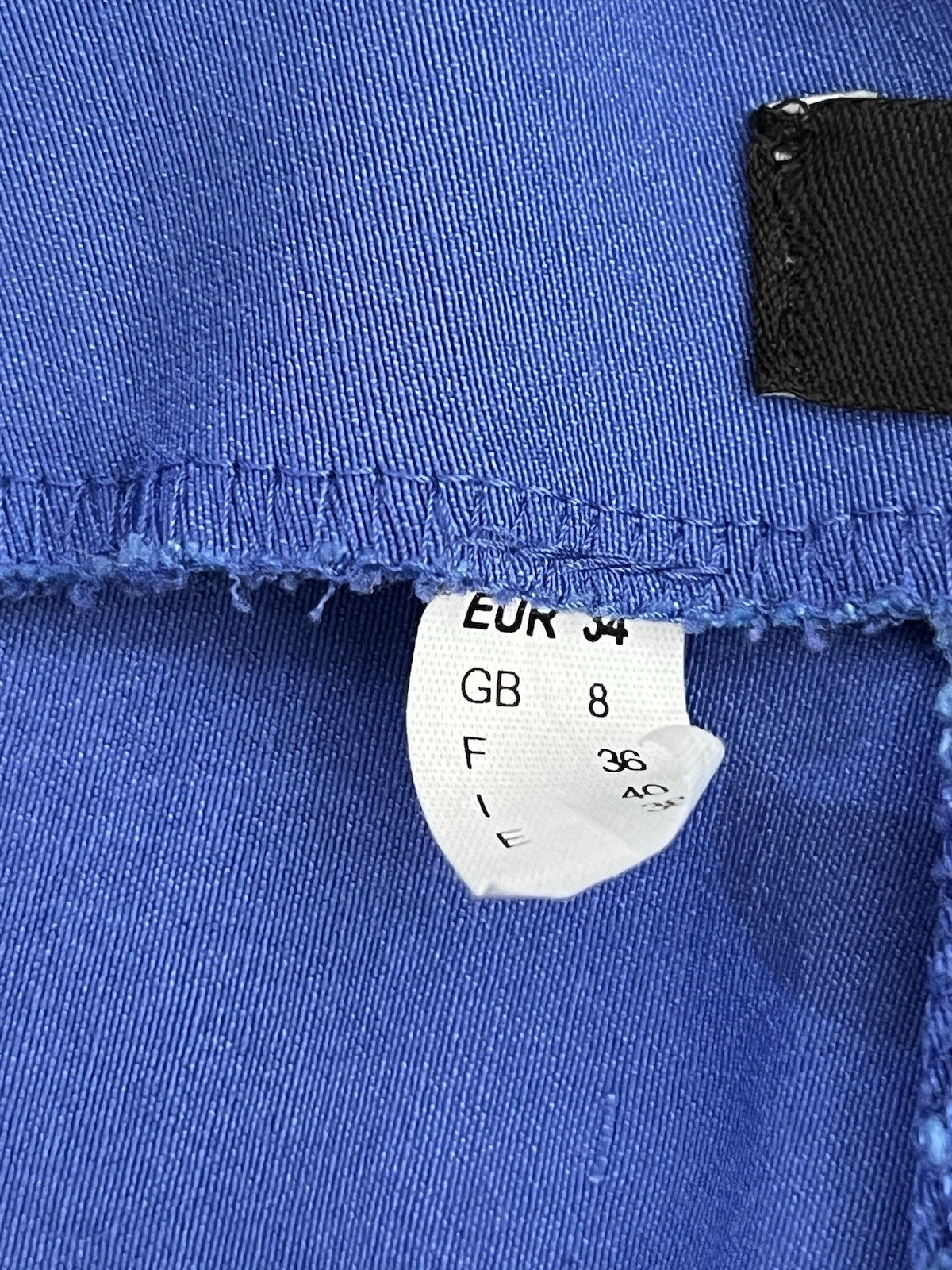 Robell Susan 07 Ruched Trousers Size 8 Blue Pull On Elastic Waist W27 L21
