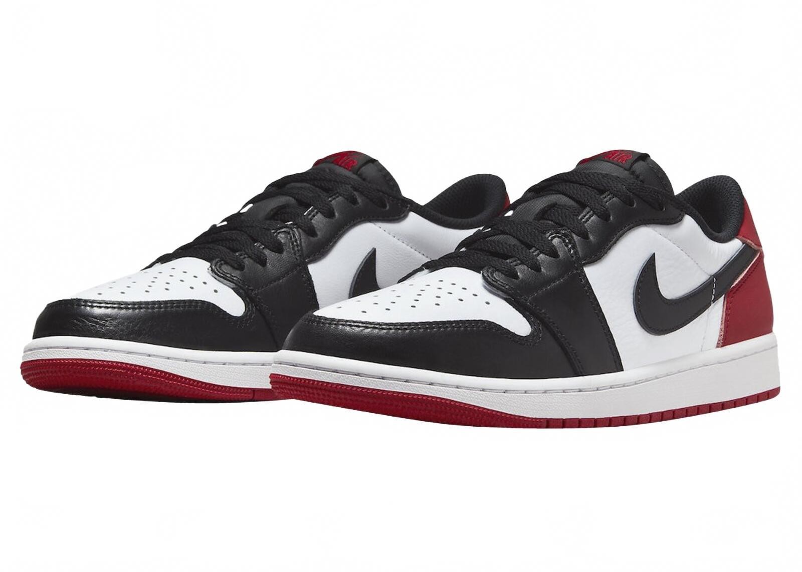 New Nike Jordan 1 Retro Low OG Black Toe Size 12 M – CZ0790-106 – Box Damage
