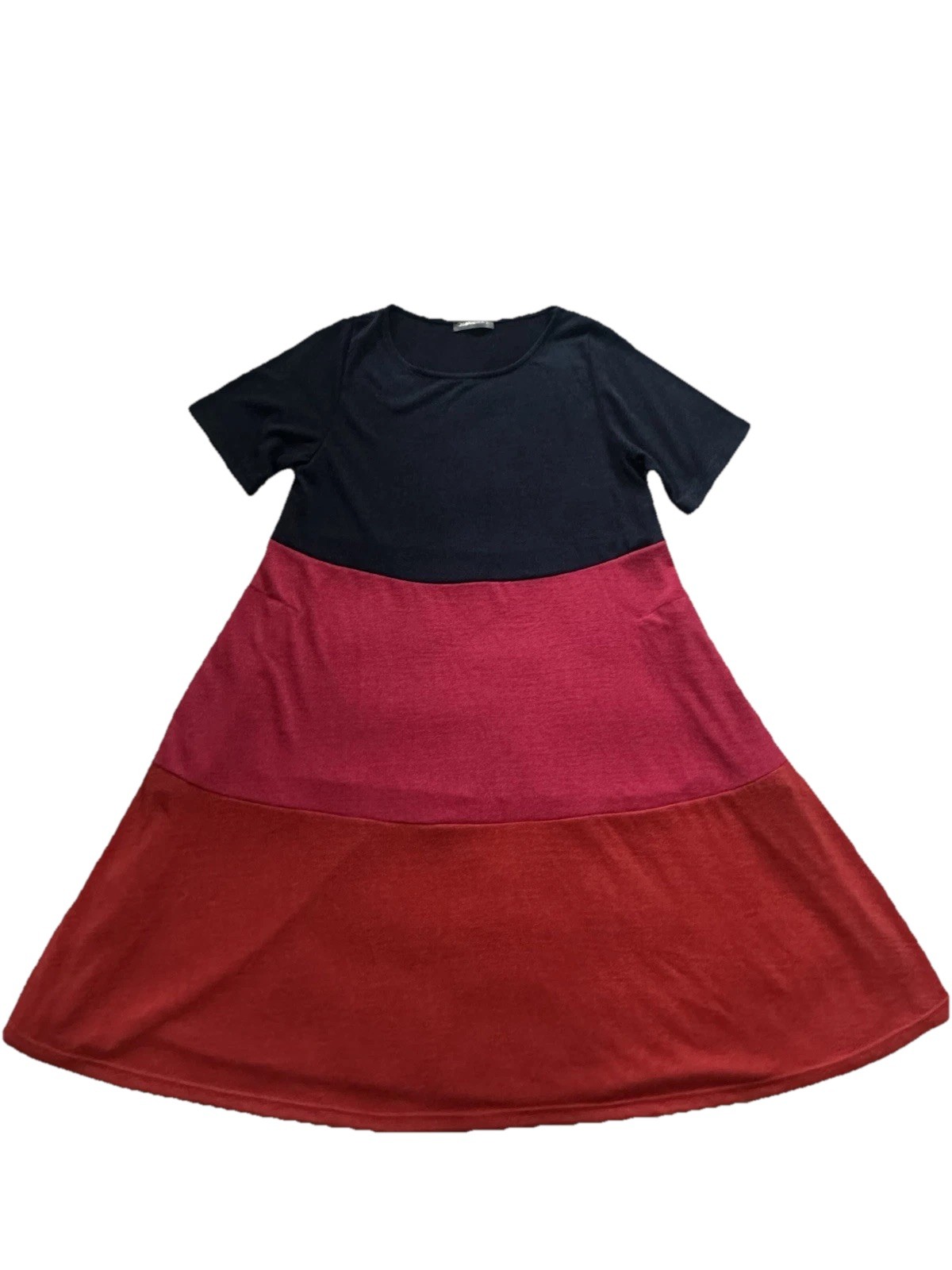Alembika Dress Sz 12 Midi Dress Lagenlook Color block