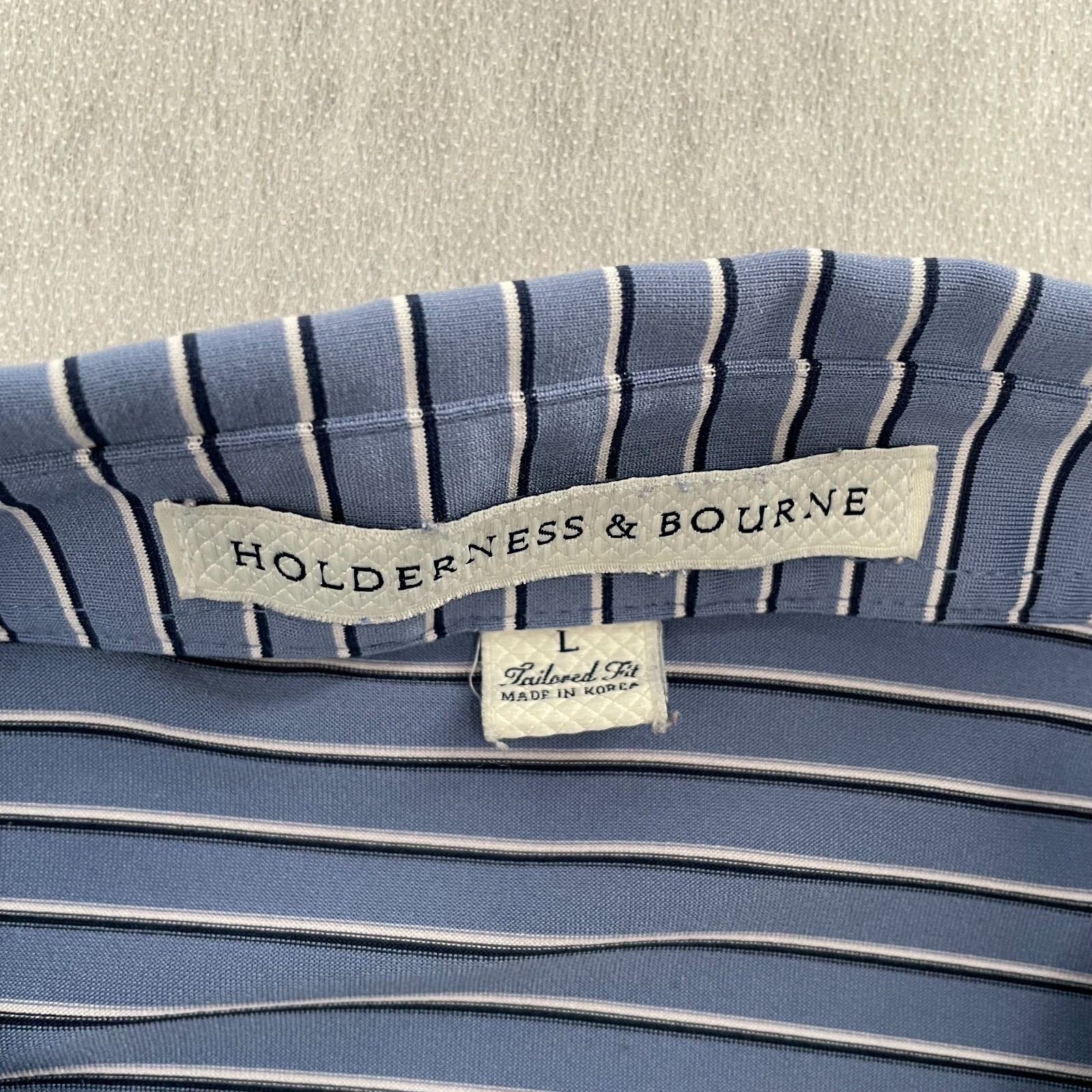 Holderness & Bourne Shirt Adult Large Blue Polo The Sutton Diamond Run Golf Club