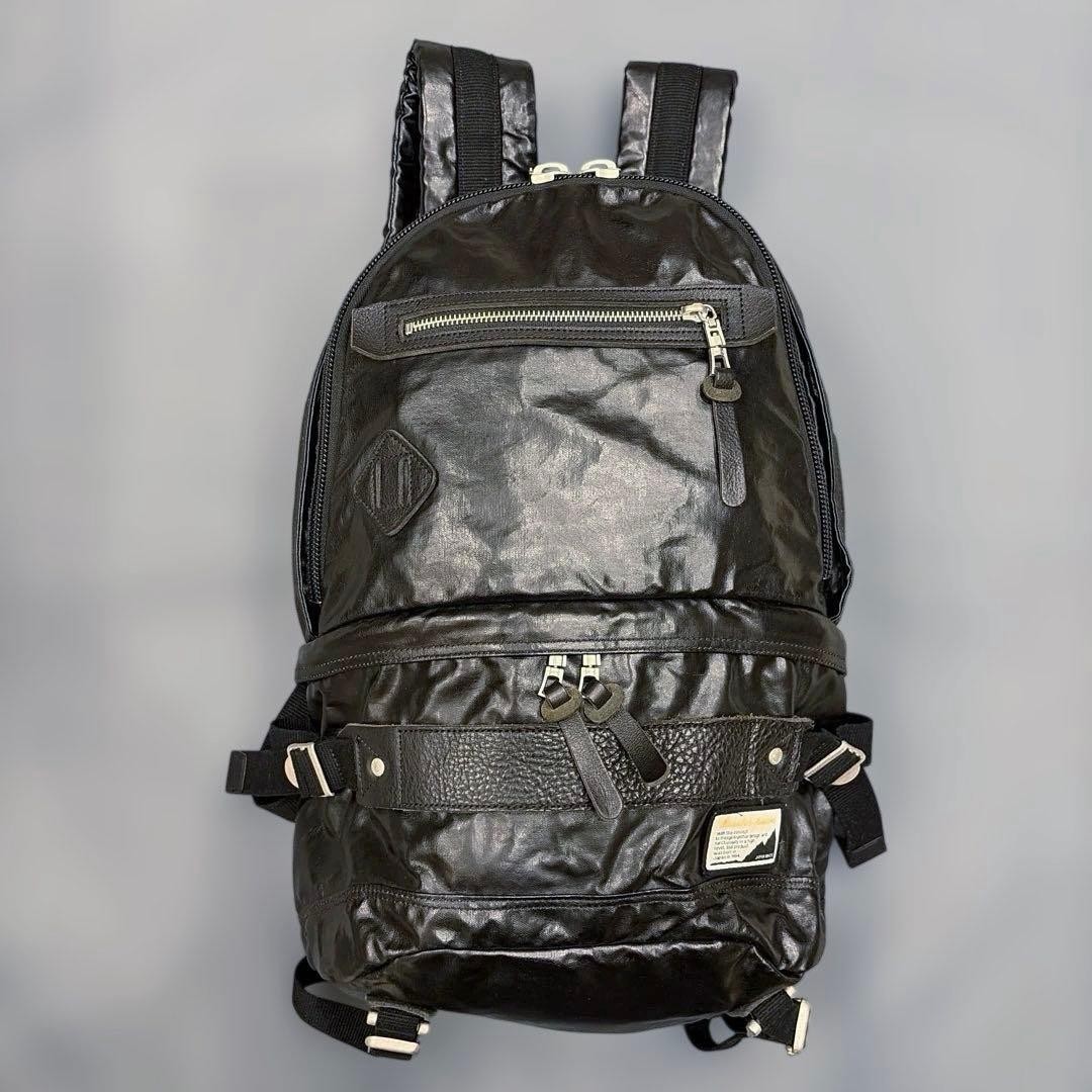 Master-piece MSPC 01232 Backpack Leather Nylon Black Japan 2-Way Room Divided