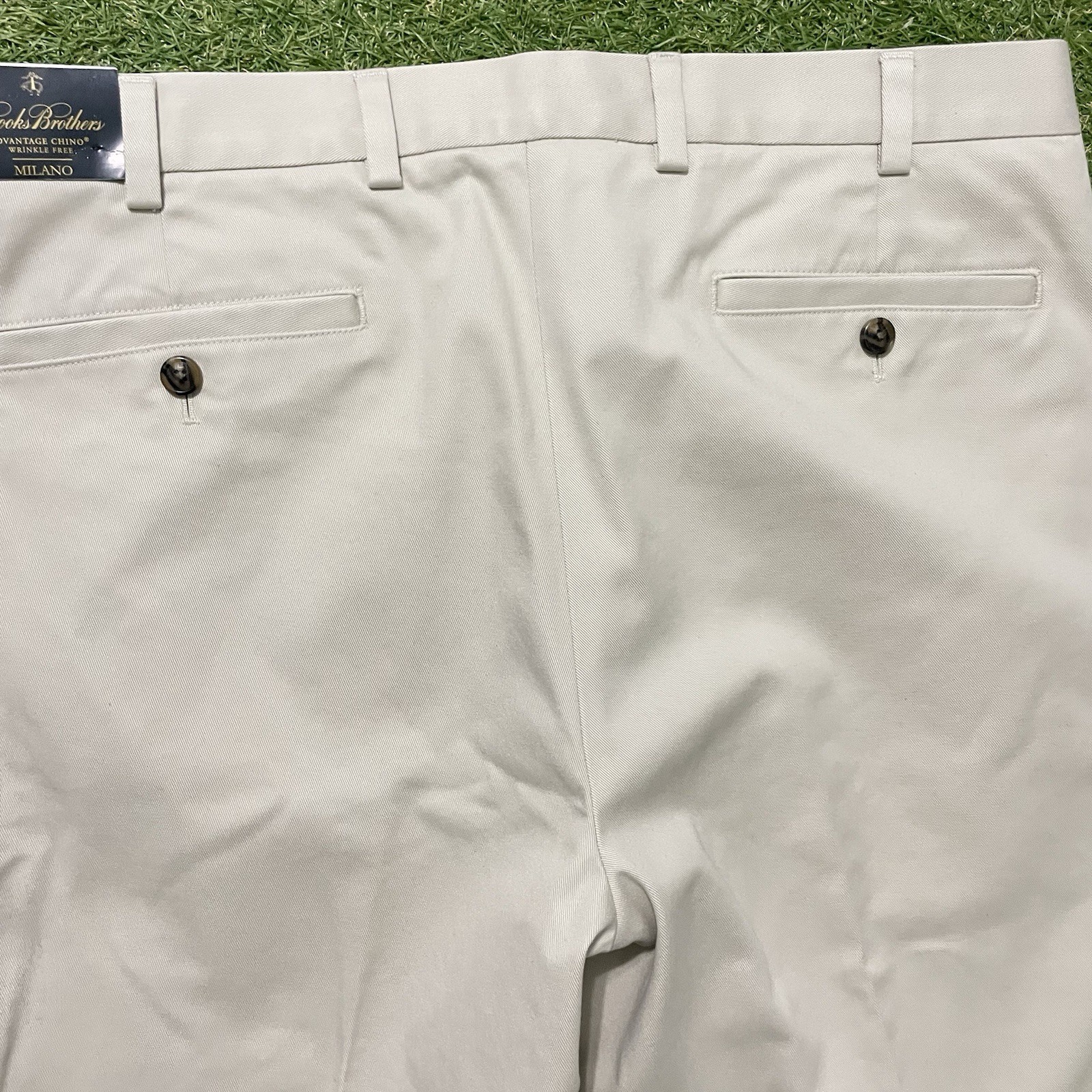 Brooks Brothers Pants Mens 35×34 (34×29) Beige Advantage Chino Milano Cotton NWT