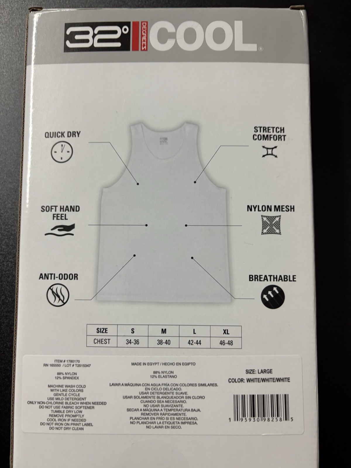 32 Degrees Men’s Comfort Mesh Tank, 3-pack