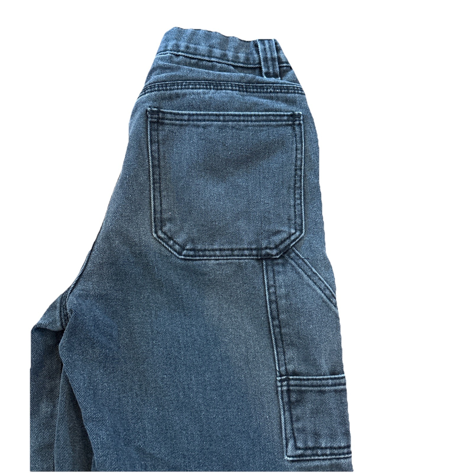 Brandy Melville Black Carpenter High Rise Straight Leg Jeans Sz 25×31”