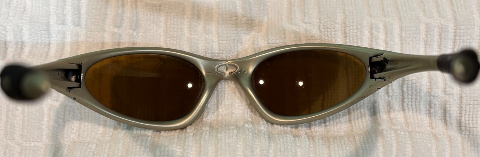 Oakley Minute 1.0 Sunglasses; Gold Frame with Amber Lenses