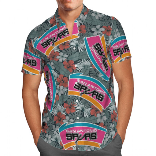 SAN ANTONIO SPURS BASKETBALL HAWAIIAN SHIRT VK13440
