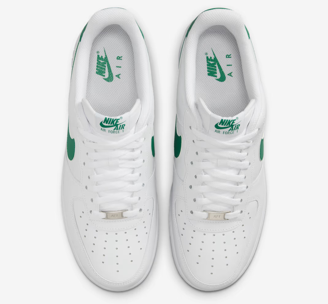 Nike Air Force 1 ’07 Shoes White Malachite Green Men’s | Size 8 – 13