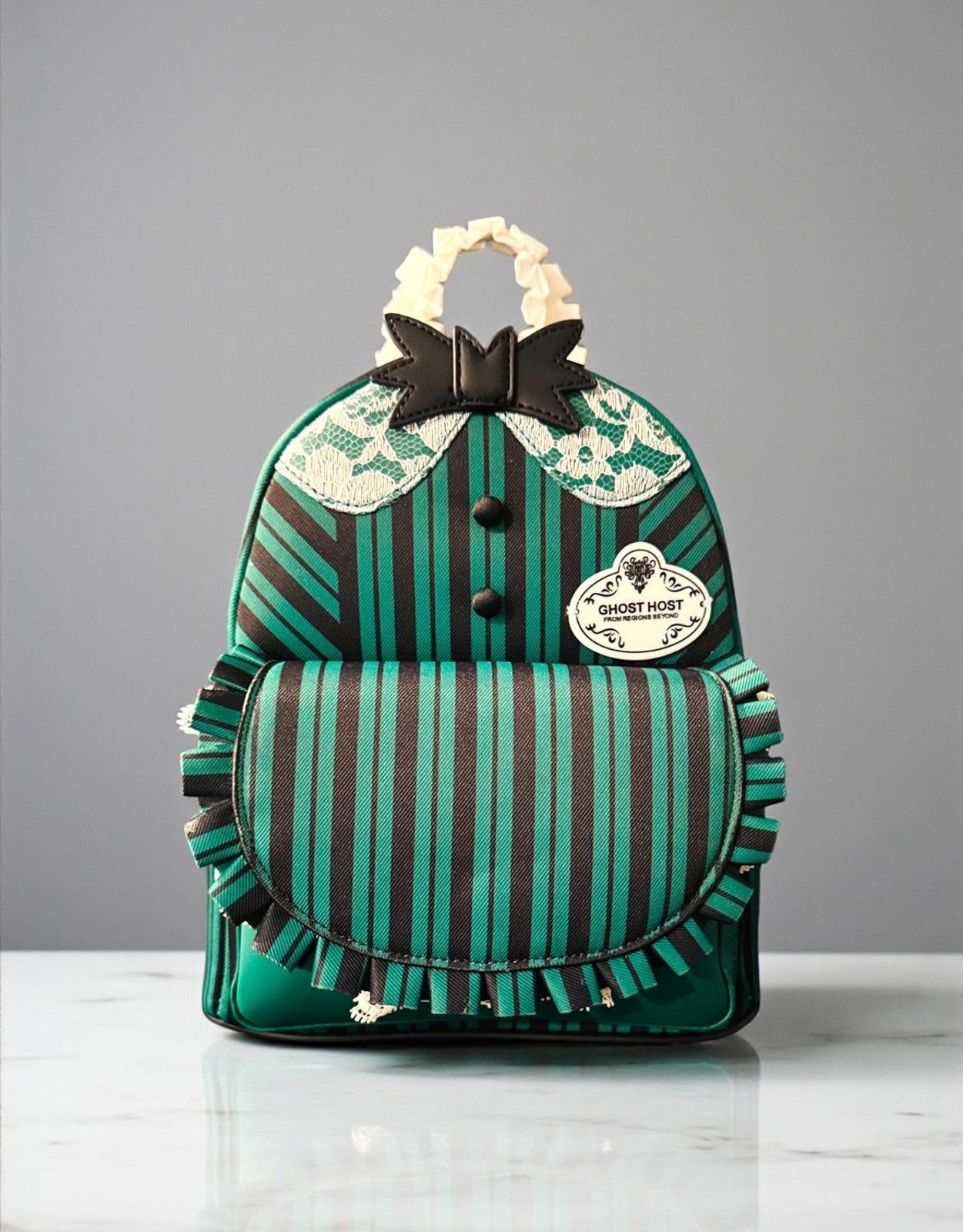 Loungefly Disney Parks Haunted Mansion Ghost Host Mini Backpack & Ears Set NWT