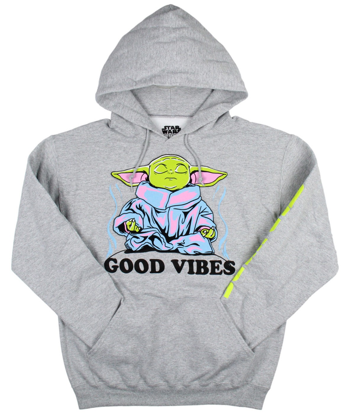 Star Wars Adult Men’s Grogu Baby Yoda Pullover Hoodie (Small)