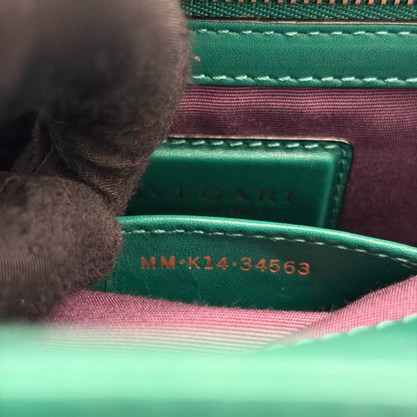 Bvlgari Pre-Owned Authentic Shoulder Bag Emerald 30*11*22cm