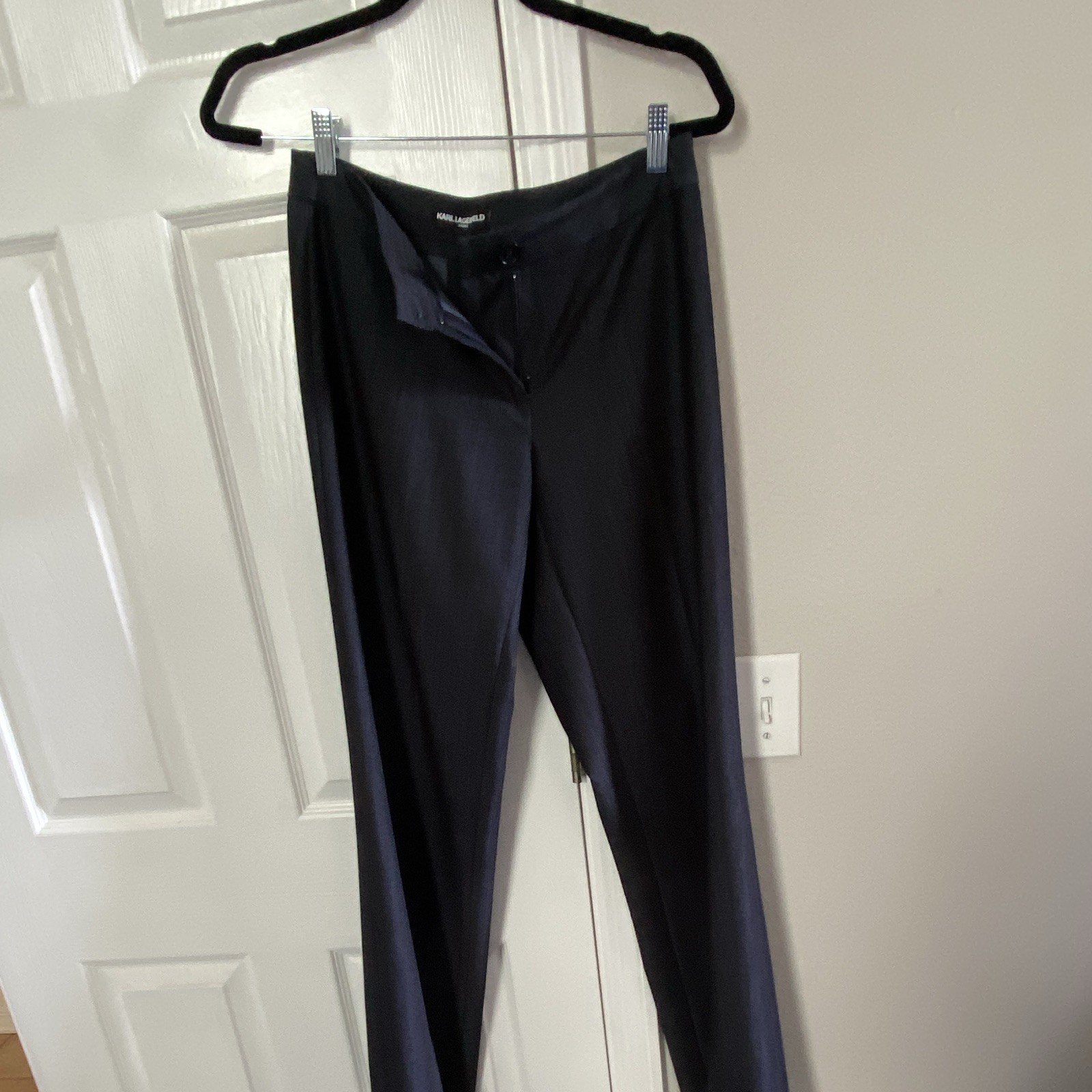 Karl Lagerfeld Women’s Black Solid Dress Pants Size 6 Polyester Spandex
