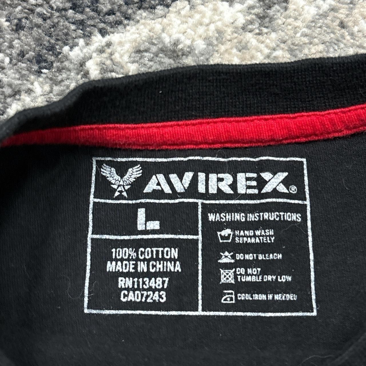 Y2K Avirex Shirt Mens Large 2000s Grunge Black Rhinestones Biker Motorcycle