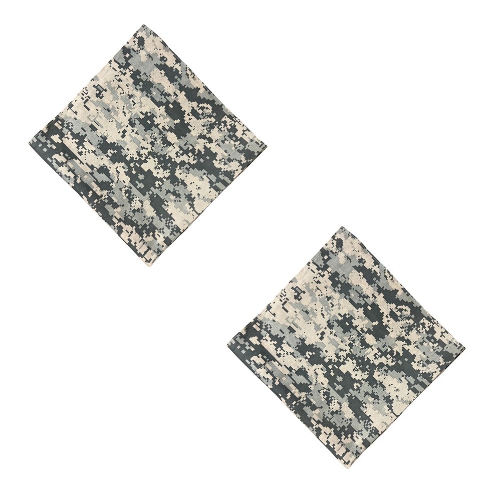 2,4,6,10,12 x Digital -Camouflage Bandana 100% Cotton Paisley Head Wrap Scarf
