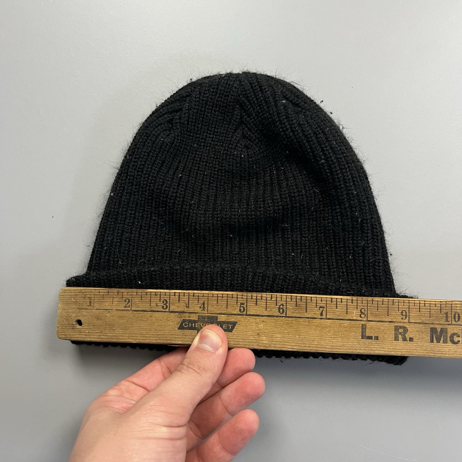 Supreme Hat Gauge Beanie Knit OSFA Black Cuffed Embroidery Logo Winter Hypebeast