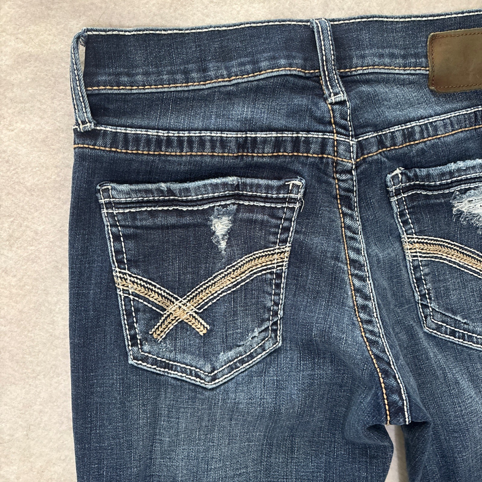 BKE Buckle Jake Jeans Men’s Size 30×32 Distressed Straight Leg Stretch Dark Wash