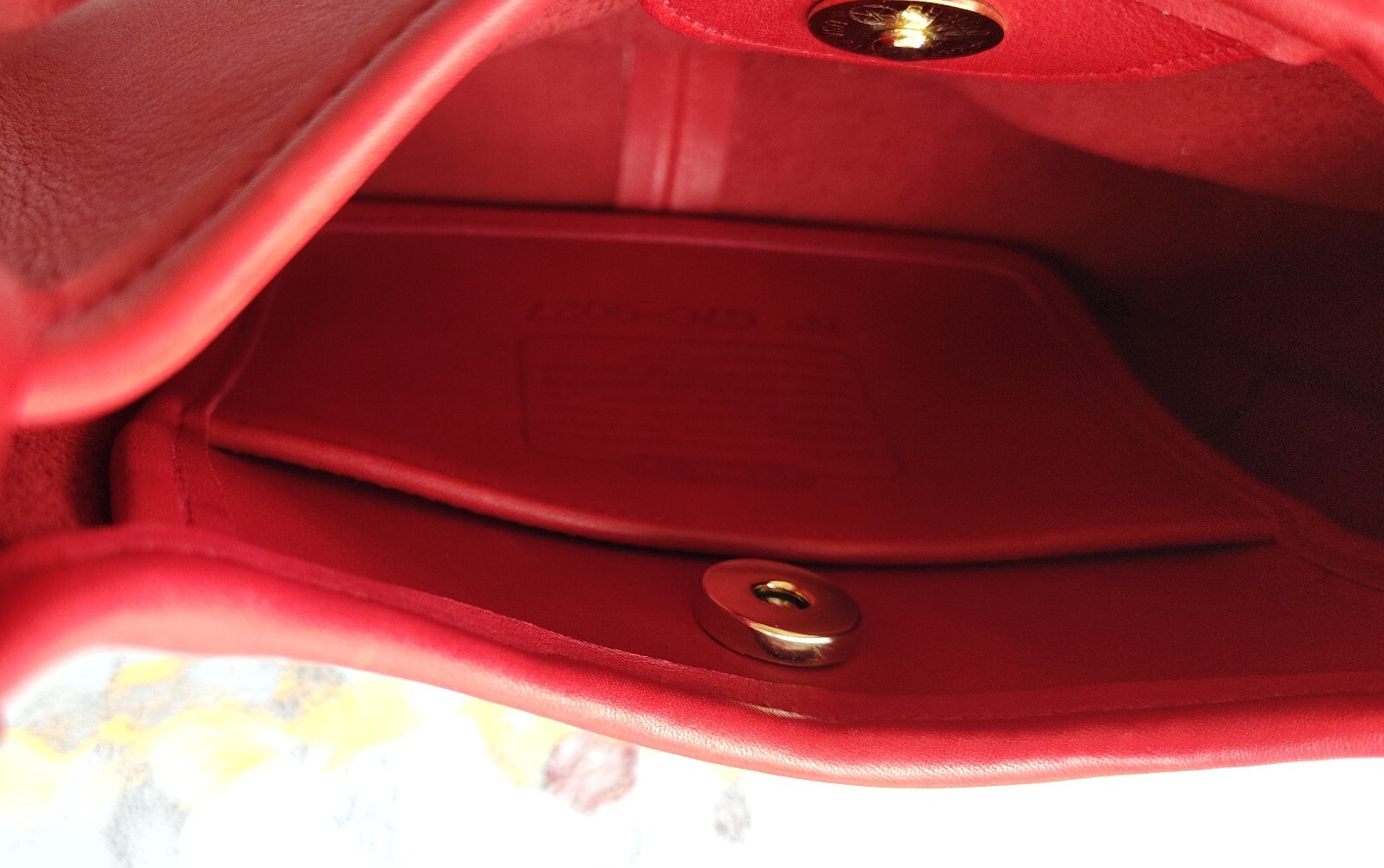 Coach RARE MINI 9027 Cherry Red Leather Ergo Shoulder Bag