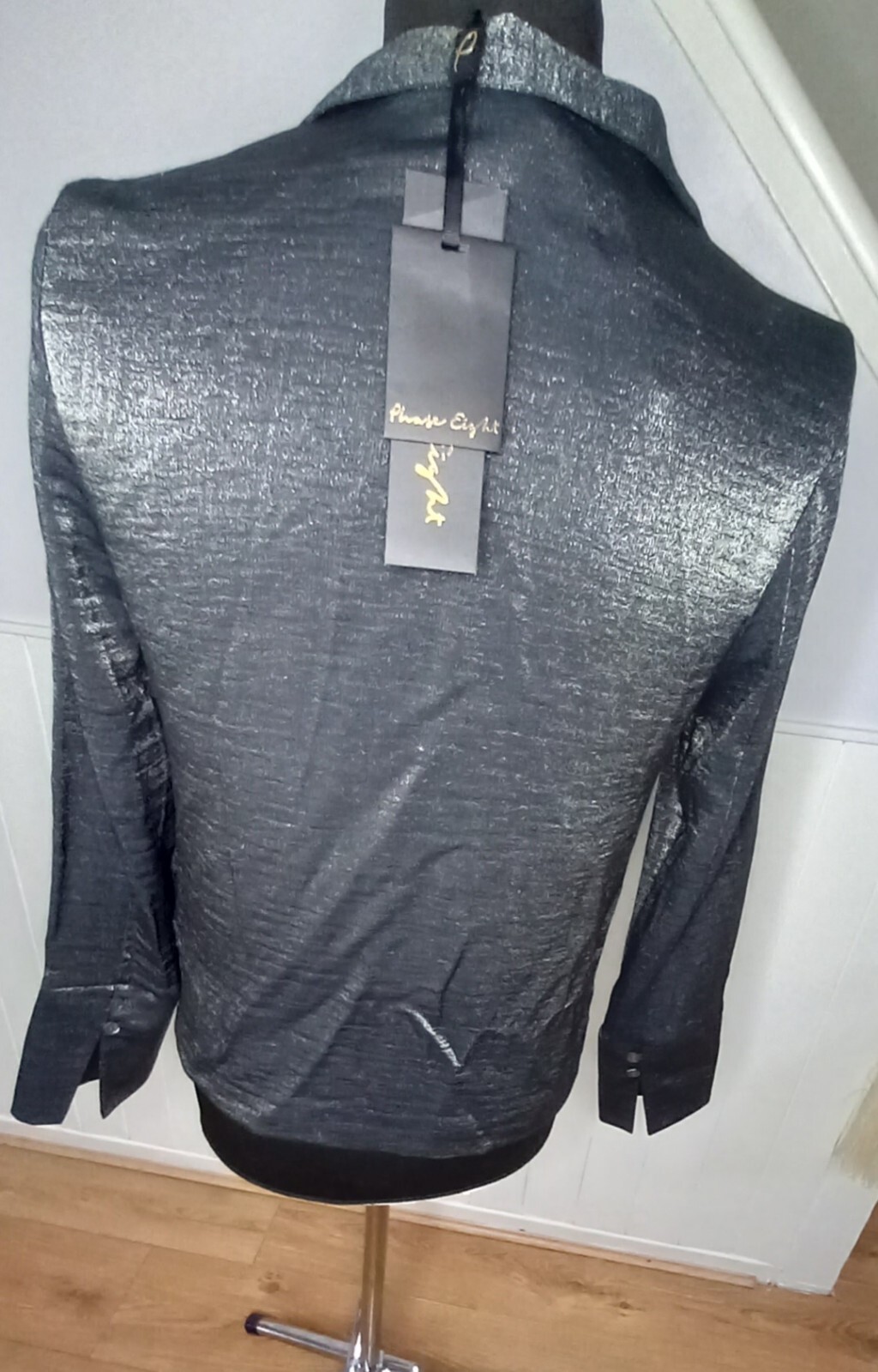 phase eight gunmetal grey mackenzie short jacket womens size 12