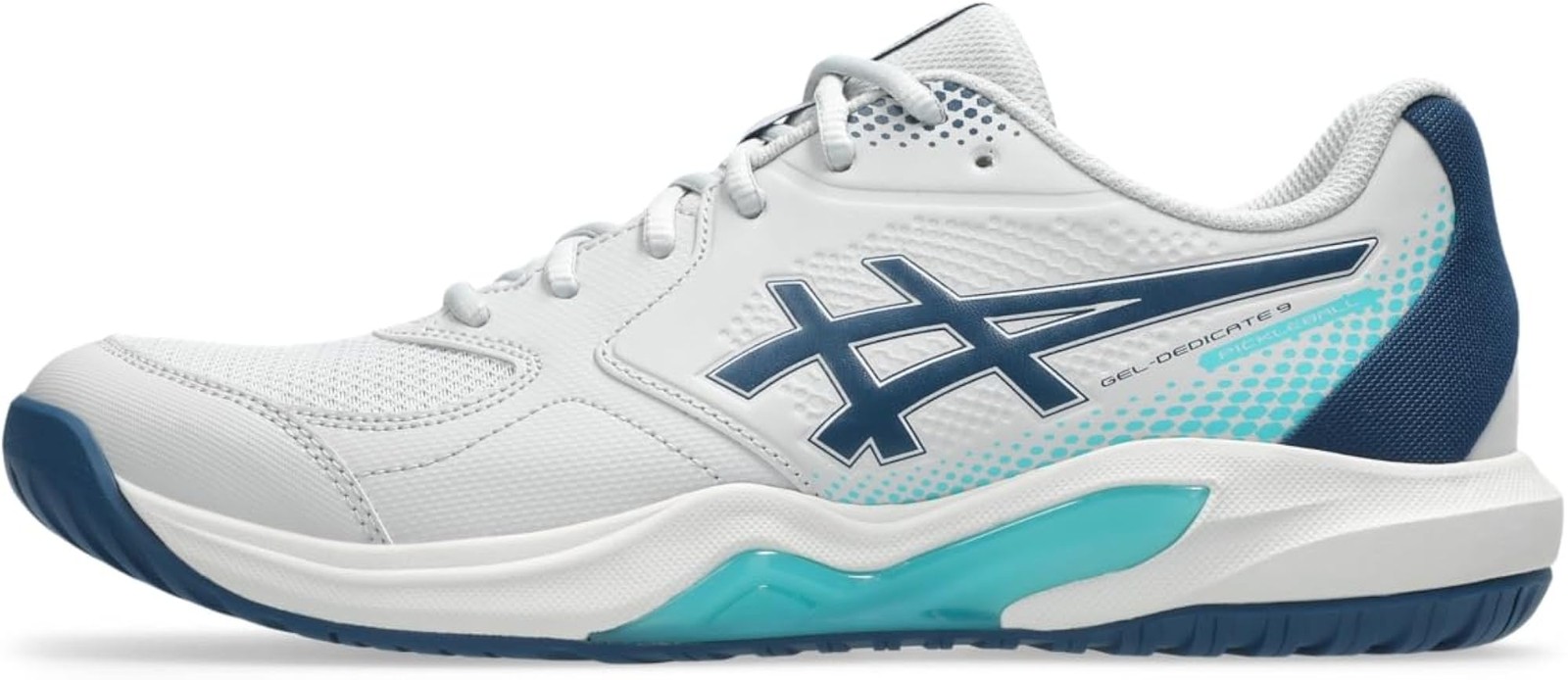 ASICS Men’s Gel-Dedicate 9 Pickleball Tennis Shoes – Concrete/Mako Blue – 7