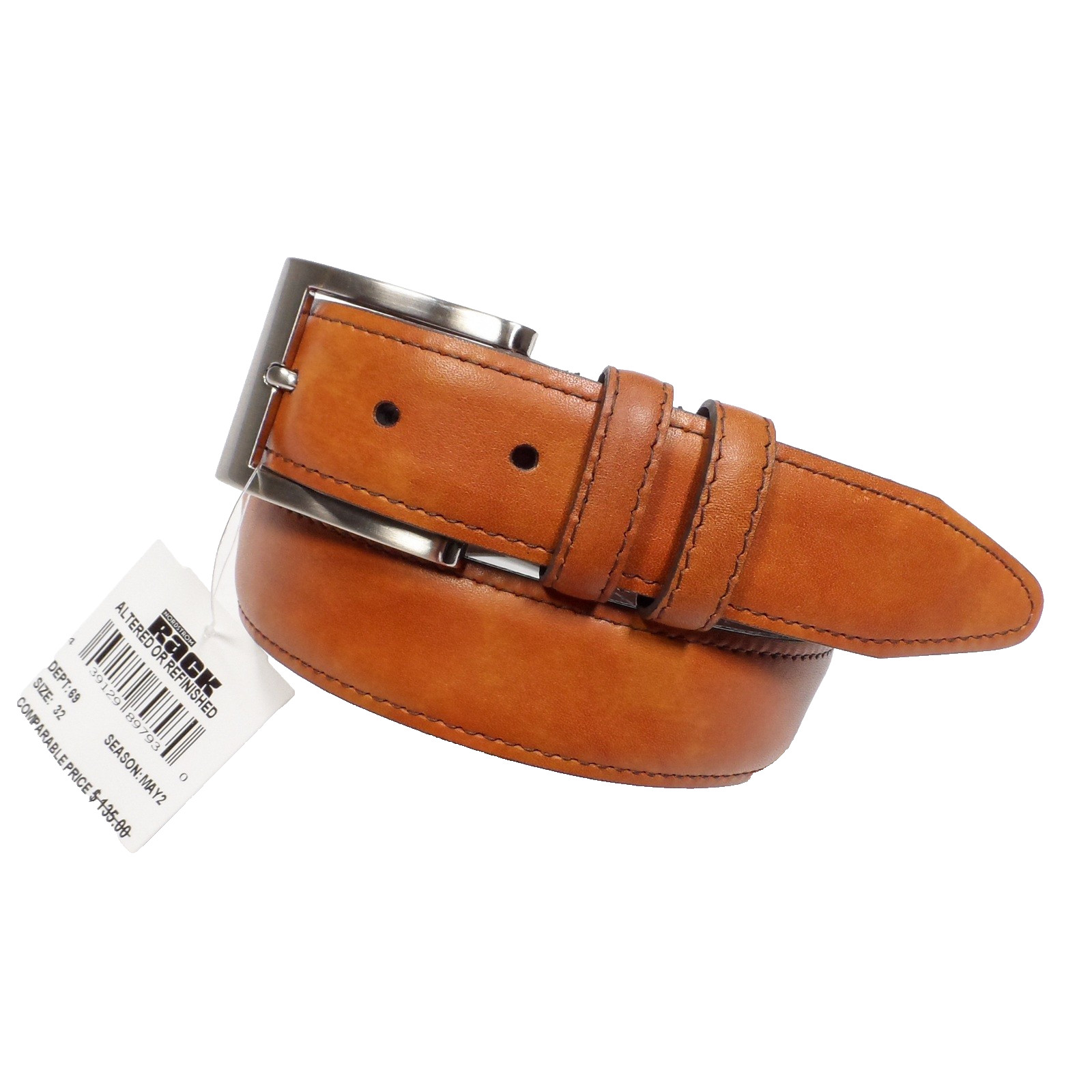 NEW Allen Edmonds Walnut Tan Brown Calfskin Leather Basic Wide Dress Belt – 32