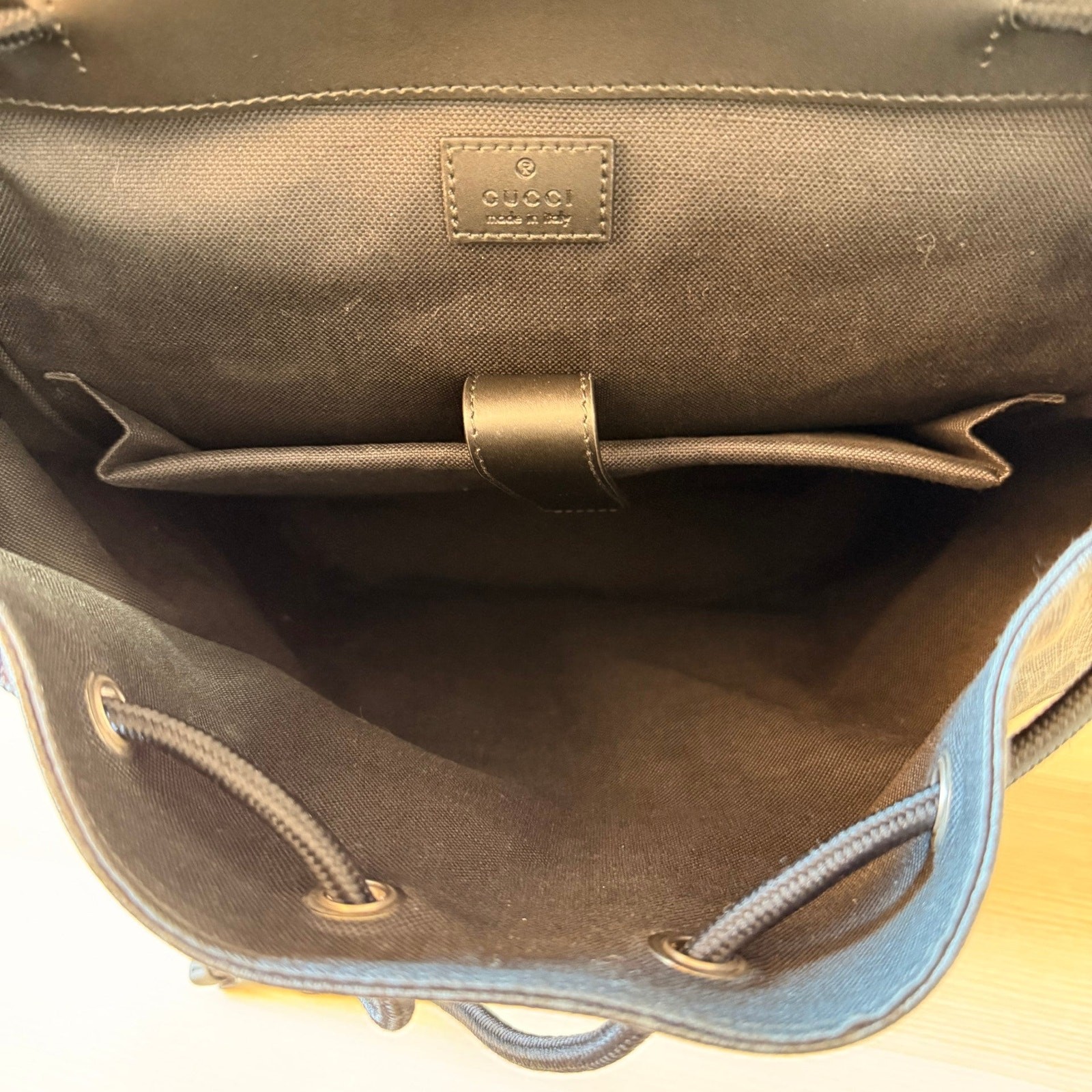 Gucci GG Supreme Monogram Backpack Black