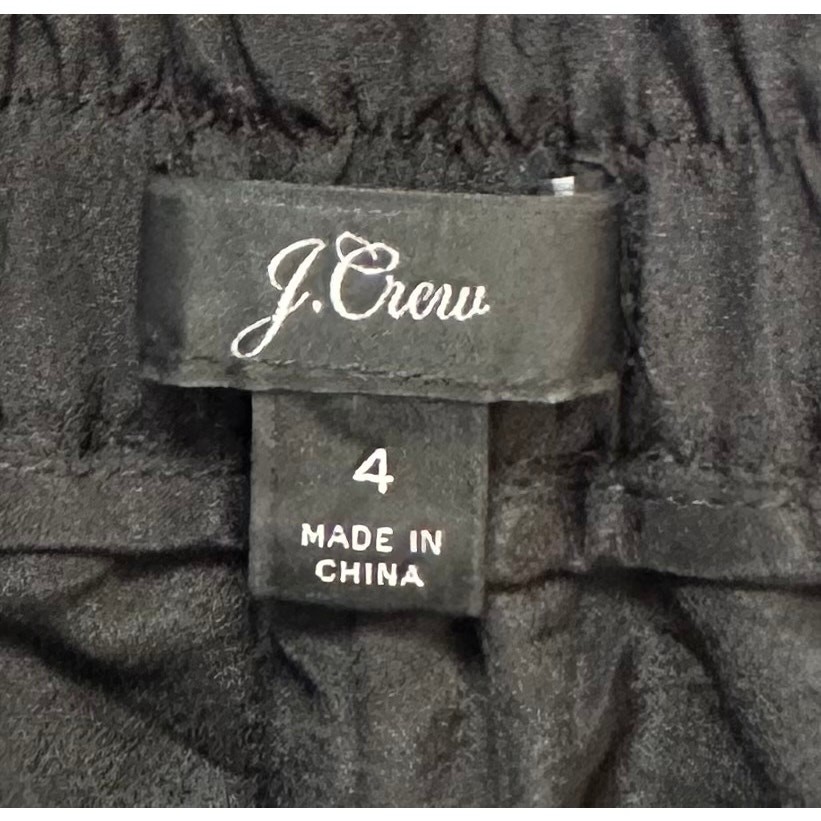 J. Crew Pull-on Peyton Pant in Velvet Black AB650 Size 4
