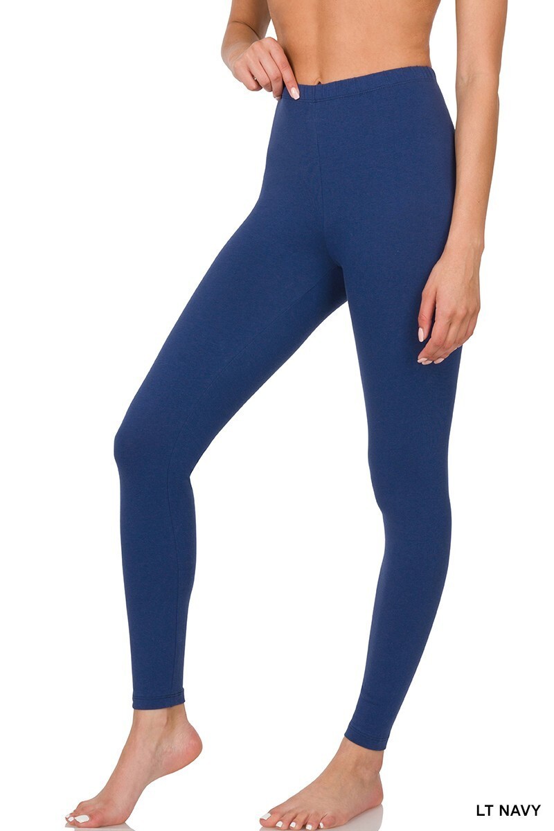 Womens Soft Stretch Cotton High Waisted Leggings Long Workout Yoga Pant Fitness