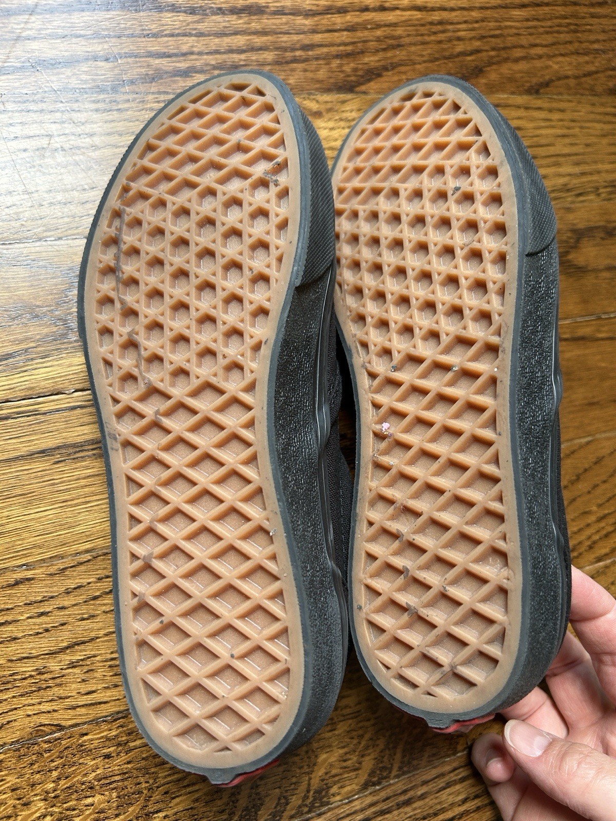 Vans Kids Asher Low Top Black Canvas Slip On Sneakers Size 3.0