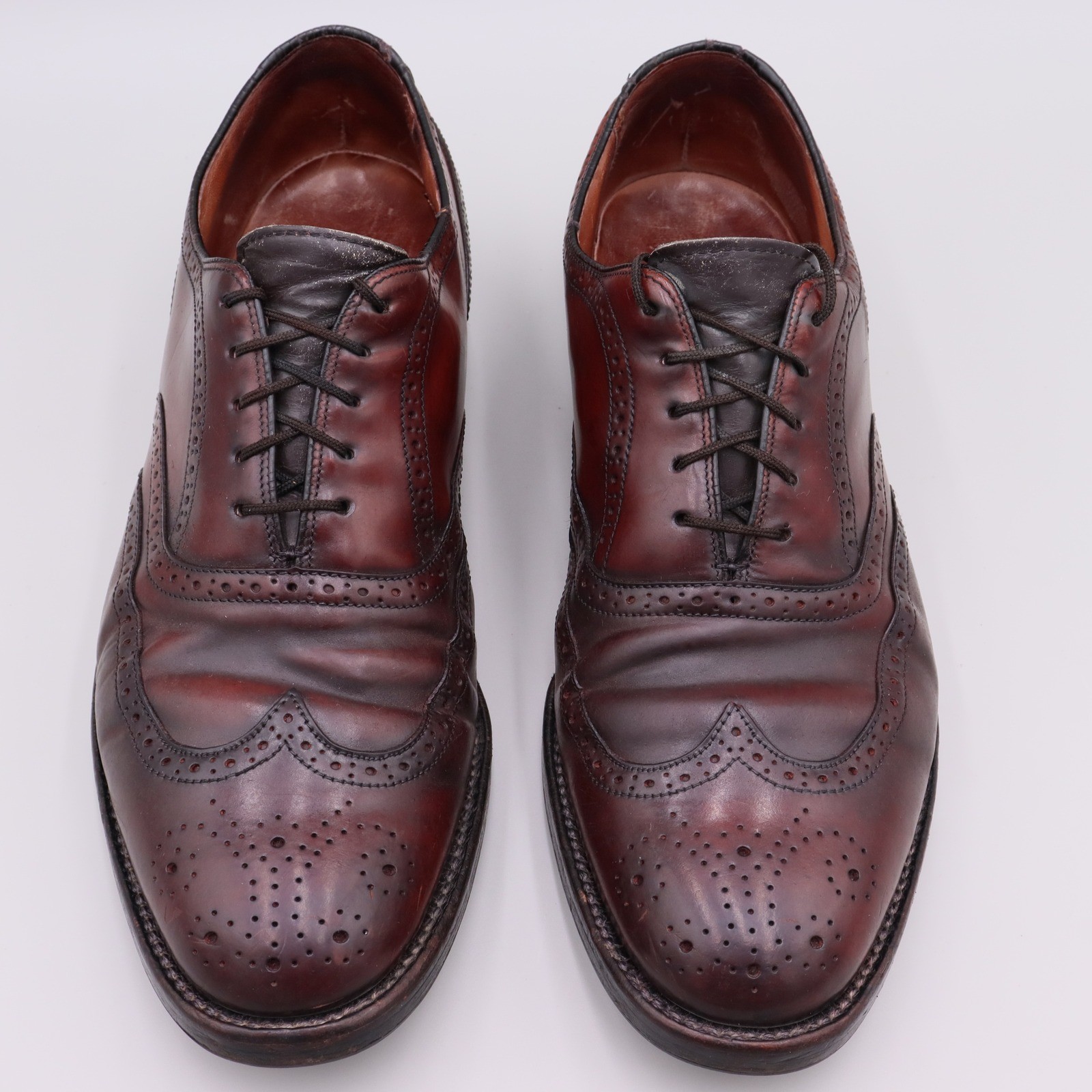 Bostonian Windsor Shell Cordovan Leather Wingtip Dress Shoes Size 10 US Burgundy