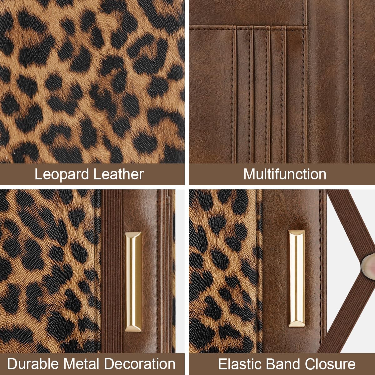 Passport Holder Cover,Traveling 5.5 x 3.93 x 0.6 inches, Leopard