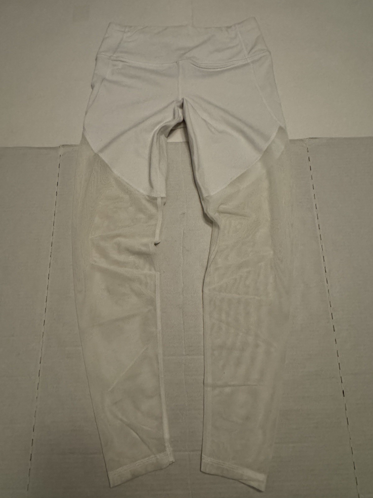 Pre Owned Excellent Victoria’s Secret Victoria Sport Leggings Sheer White Sz M