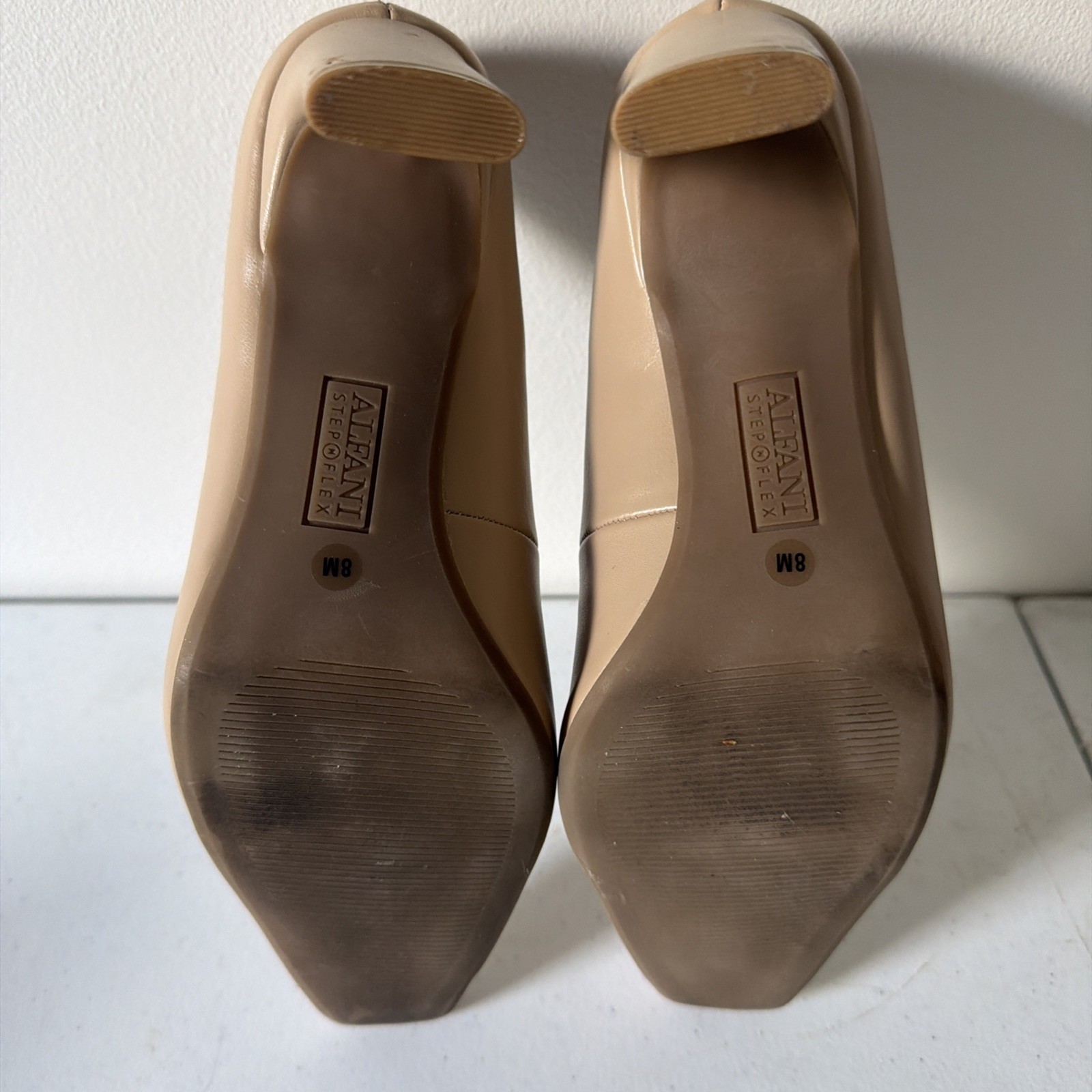 Alfani Women Tarah Square Toe Pump Heels Size US 8 Beige