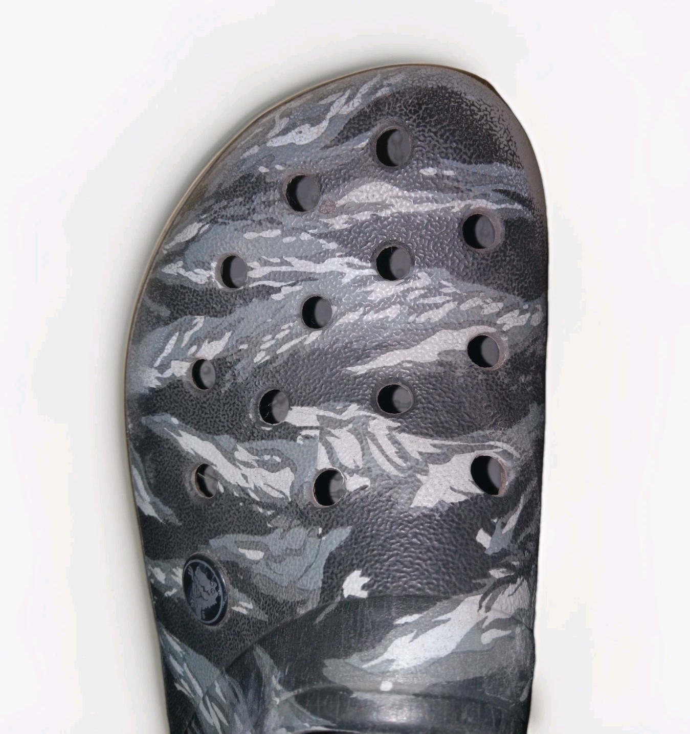 Crocs Unisex Adult GRAY & BLACK Crocband Clog Camo US Men 7 Women 9 M7 W9