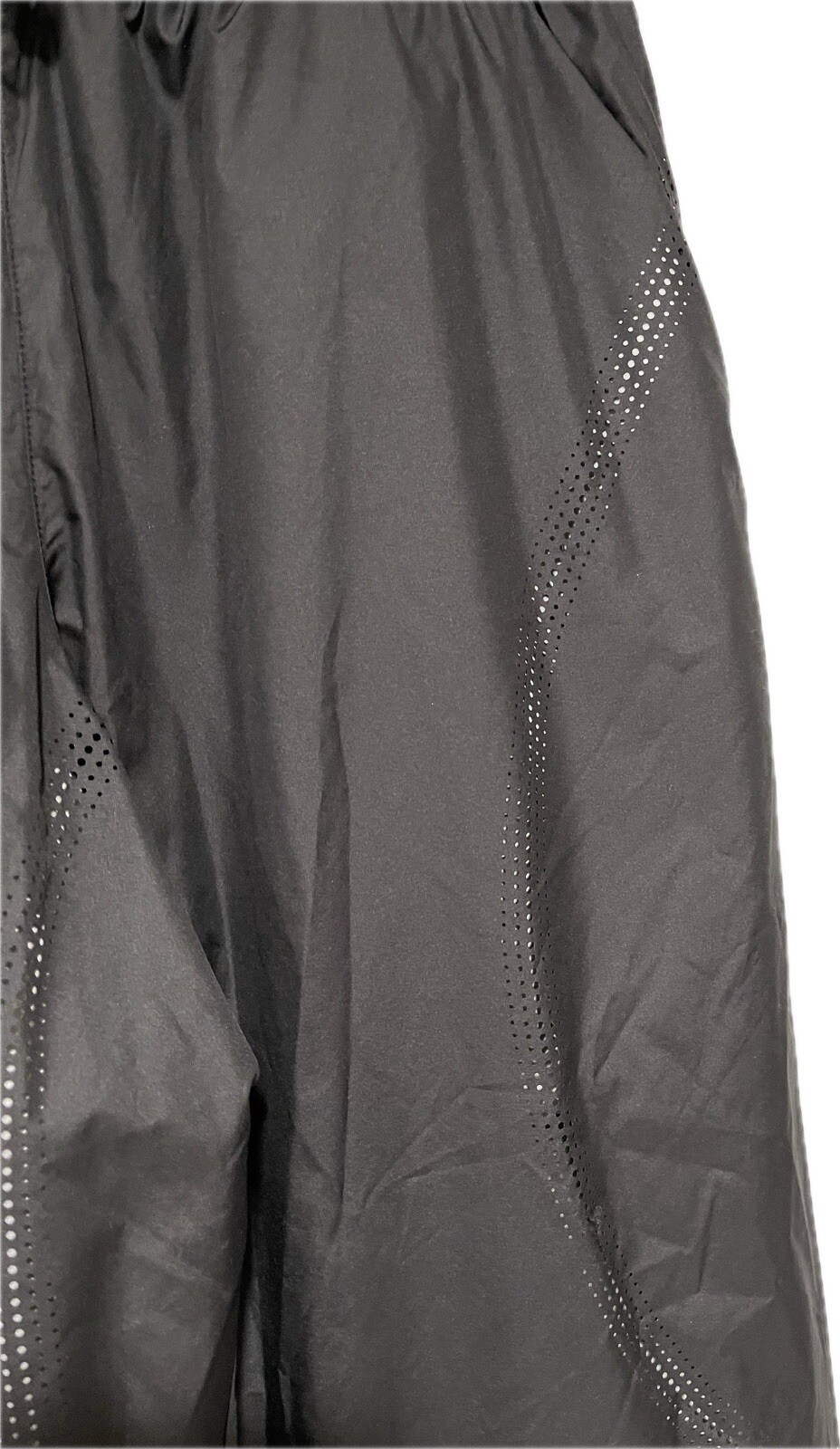 SAUL NASH London Designer Black Perforated Trousers Bottoms Athletic Size S NWT