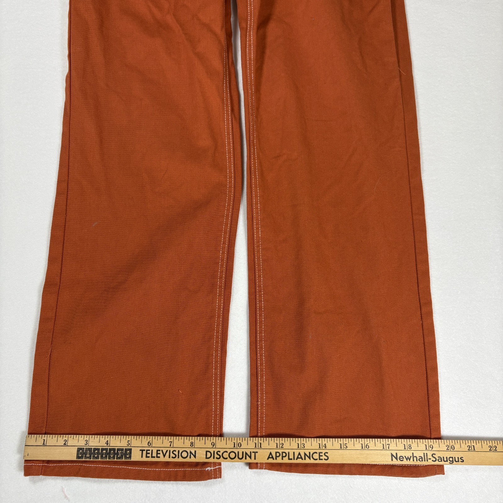 Indigo Rising Pants Women’s Carpenter Wide Leg Brown Orange Workwear Size 5/27