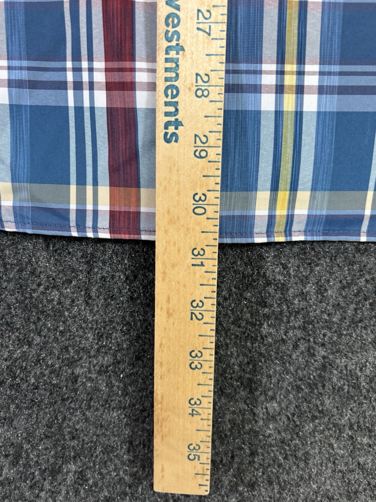 Izod Mens Medium Short Sleeve Button Plaid Shirt