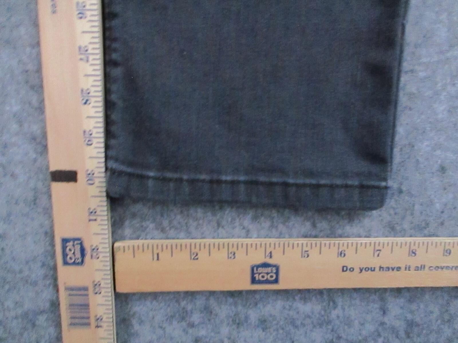 Lee Straight Jeans Womens 12 Gray Charcoal Wash Mid Rise Stretch Shaping 32×30
