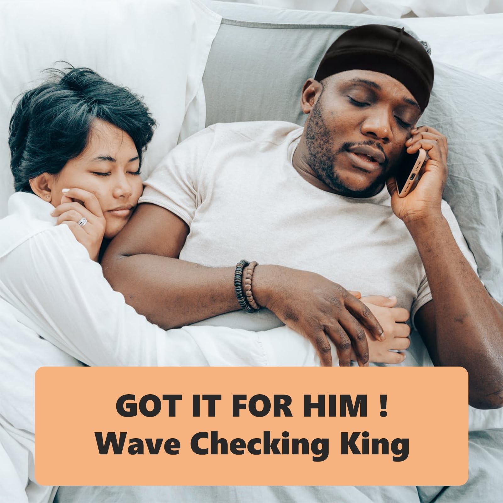 2 Pcs Double Layer Crown Patch for Waves,Wave One Size, Black+Navy