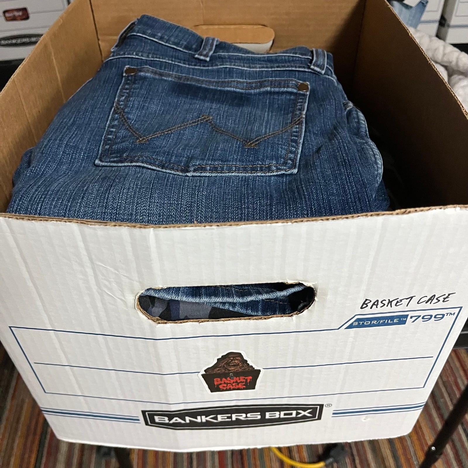 Wrangler Mens Retro Slim Straight Leg Jeans Blue Denim 34×34