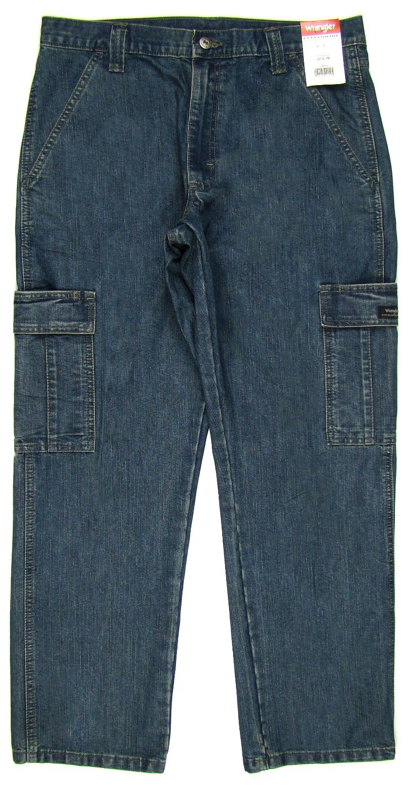 Wrangler Men’s Cargo Jeans Denim Pants Relaxed Fit STONEWASH BLUE – PICK SIZE