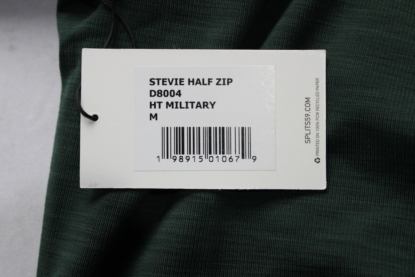 Splits59 Women’s Stevie Active Rib Half Zip Top NC3 Heather Military Medium