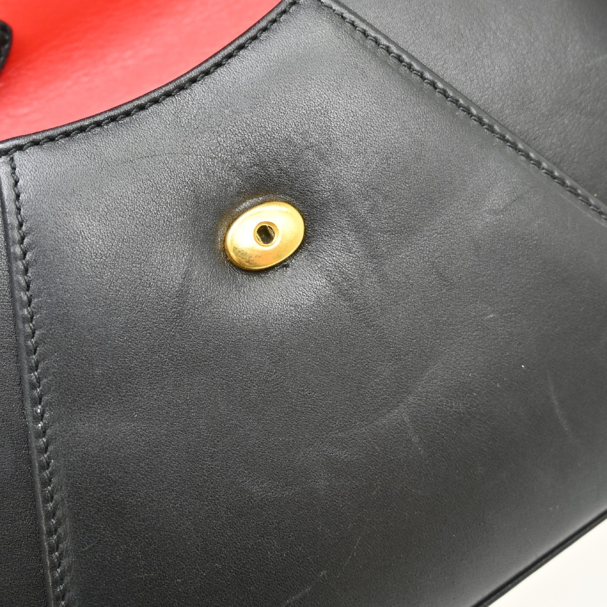 Cartier Black Leather Panthere Handbag 007401 NQ07510