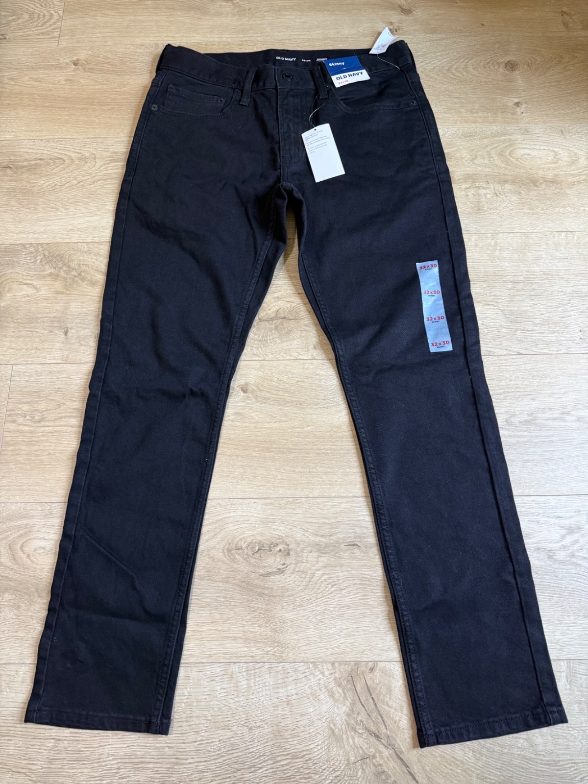 NWT Mens Old Navy skinny built in flex black jeans stretch size 32×30
