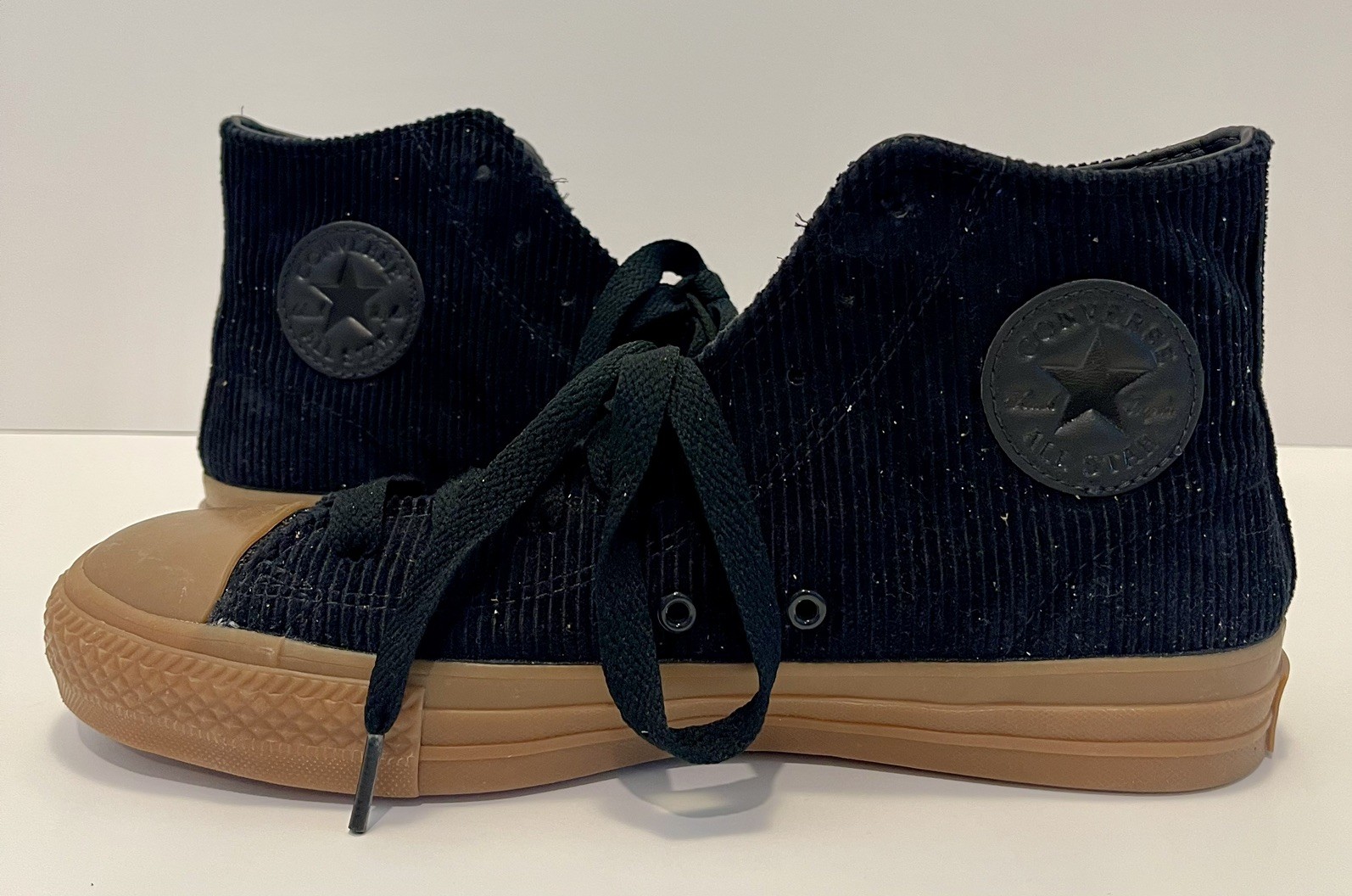 Converse CTAS Pro Hi Black Corduroy Gum Mens 7.5 Skate Shoes Chuck Taylor A06201