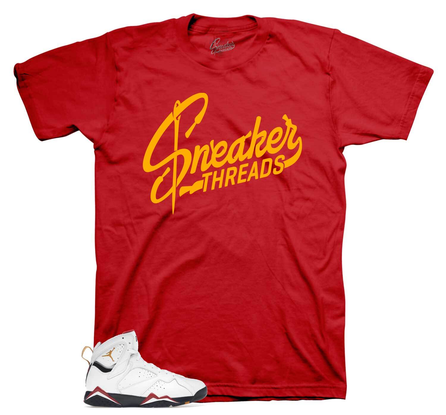 Shirt To Match Jordan 7 Cardinal Red Retro 7s Shoes – ST Logo Sneaker Tee