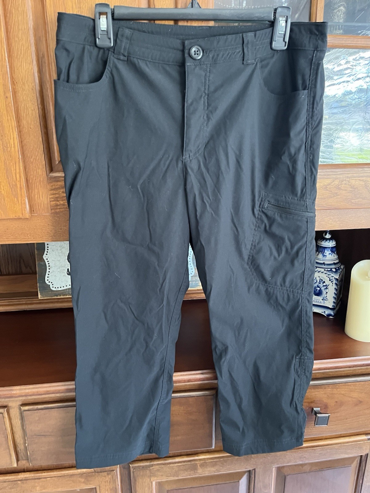 Eddie Bauer Women’s Rainier Capri Stretch Black Outdoors Hiking Sz 12