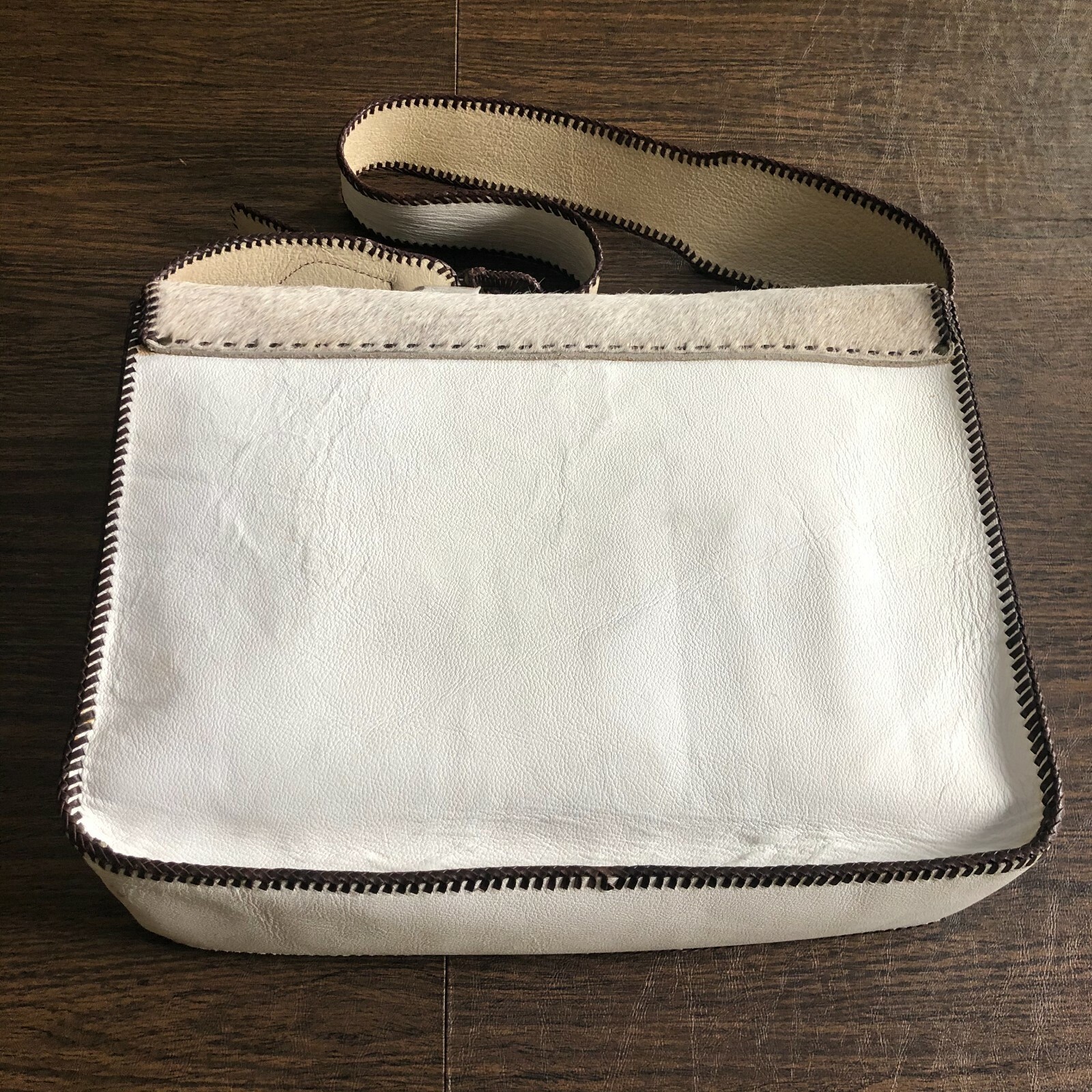 Divine Tribe by Chad Ypon Raw Hide Leather Laptop Satchel Messenger Bag RARE
