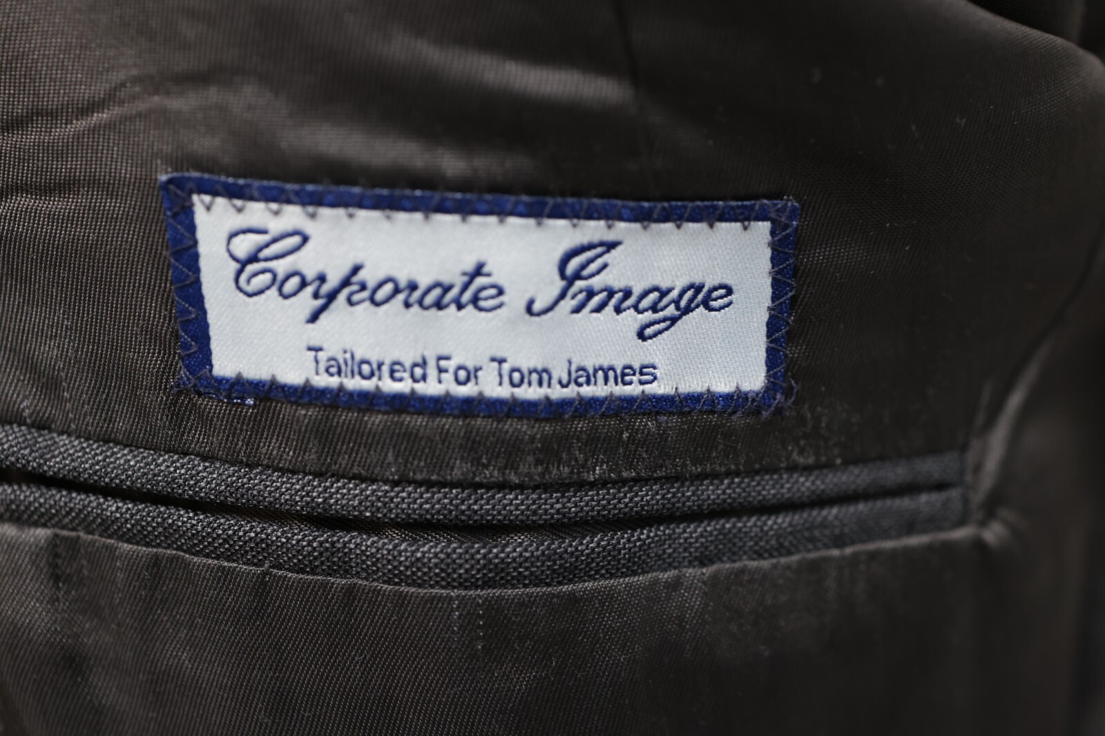 CORPORATE IMAGE TOM JAMES mens solid gray sport coat suit jacket blazer 38 R