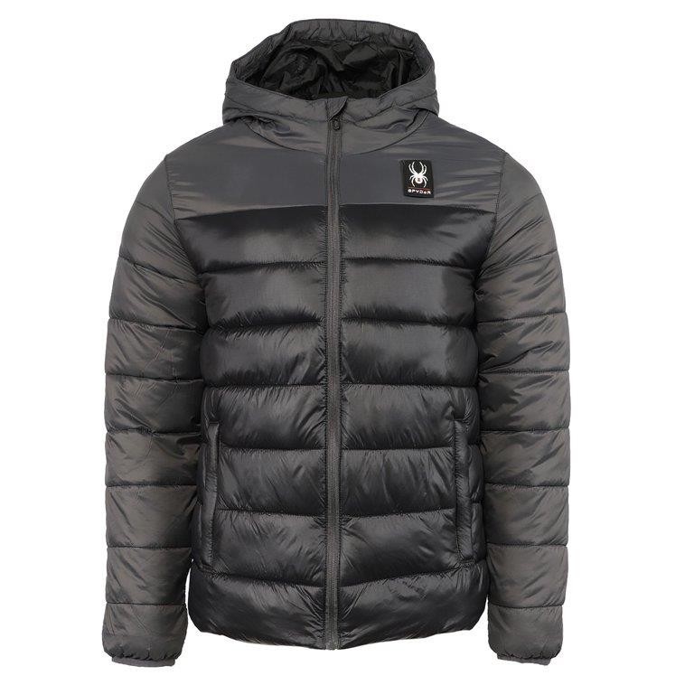 NEW Spyder Circuit Insulated Puffer Jacket Men’s Small Polar Grey / Black puffer