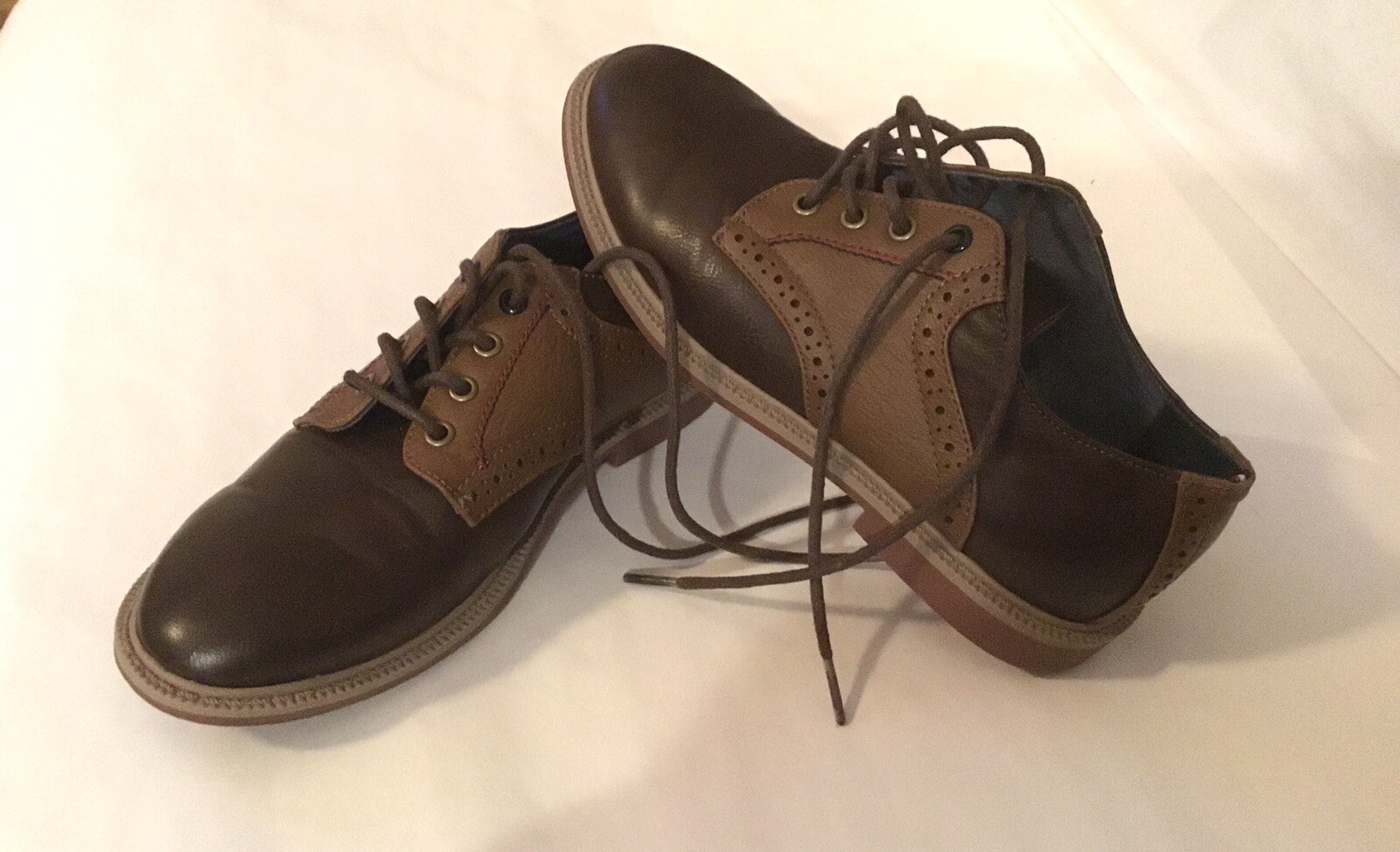 Tommy Hilfiger Shoes /Michael Saddle Dark Brown Oxfords Dress Shoe/Boys Sz 1