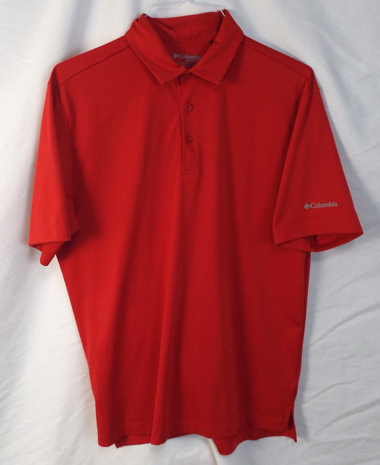 Columbia Men’s Polo Golf Shirt Short Sleeve Shirt Size Large Red Free Returns